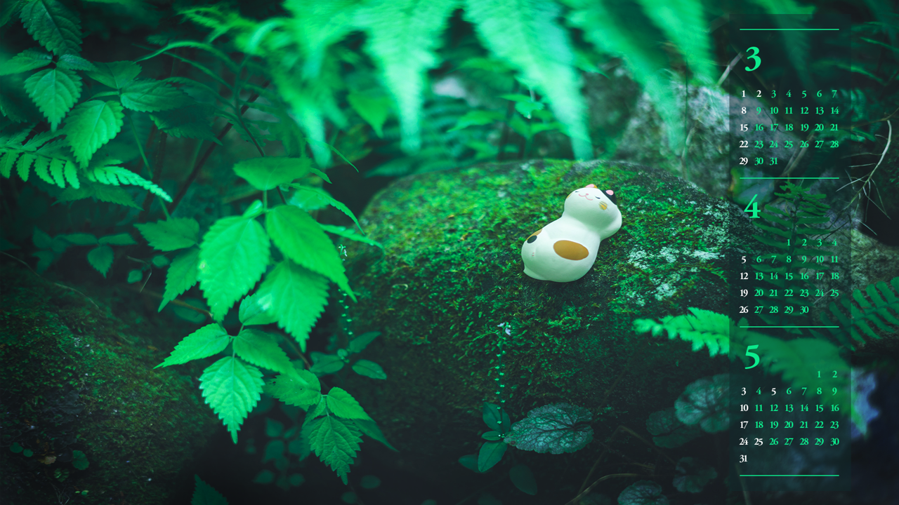 05 숲 속 인형 B - 2026년4월 달력배경화면