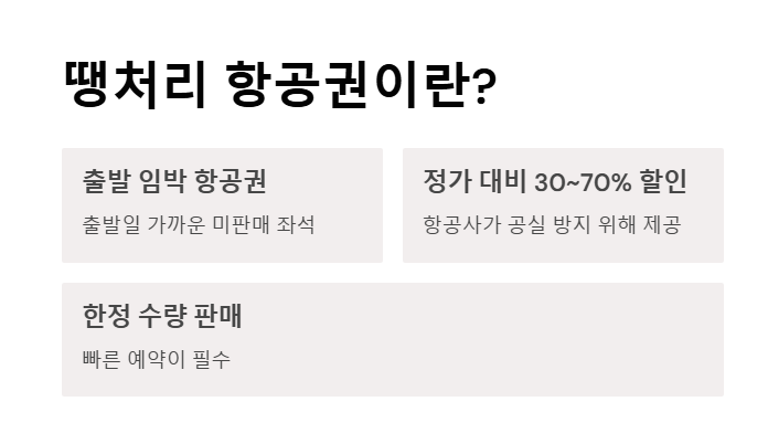 해외 땡처리 항공권으로 항공료 절약하기