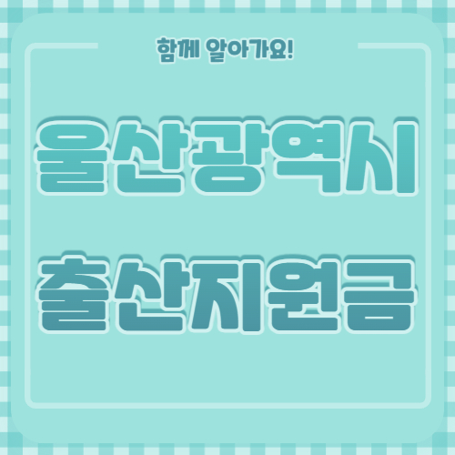 울산광역시 출산지원금