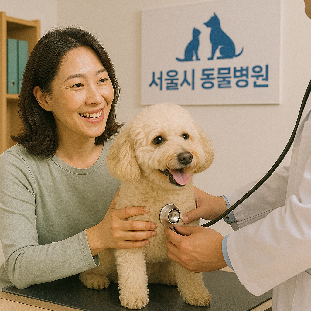 서울시 공공 동물병원에서 상담받는 반려인