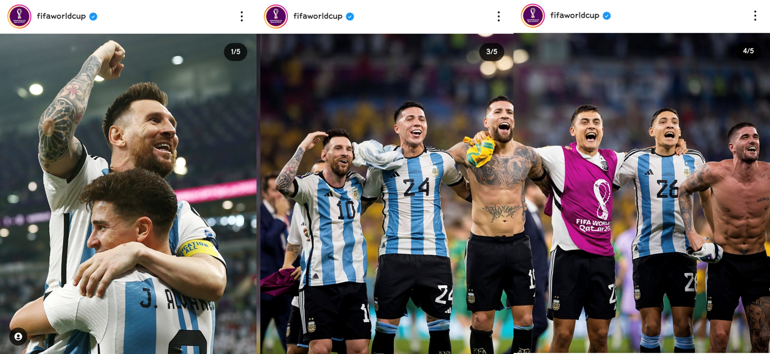 FIFA Worldcup 공식 SNS 아르헨티나 8강 진출