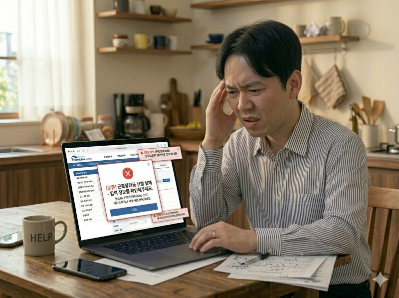 근로장려금 신청 화면 확인