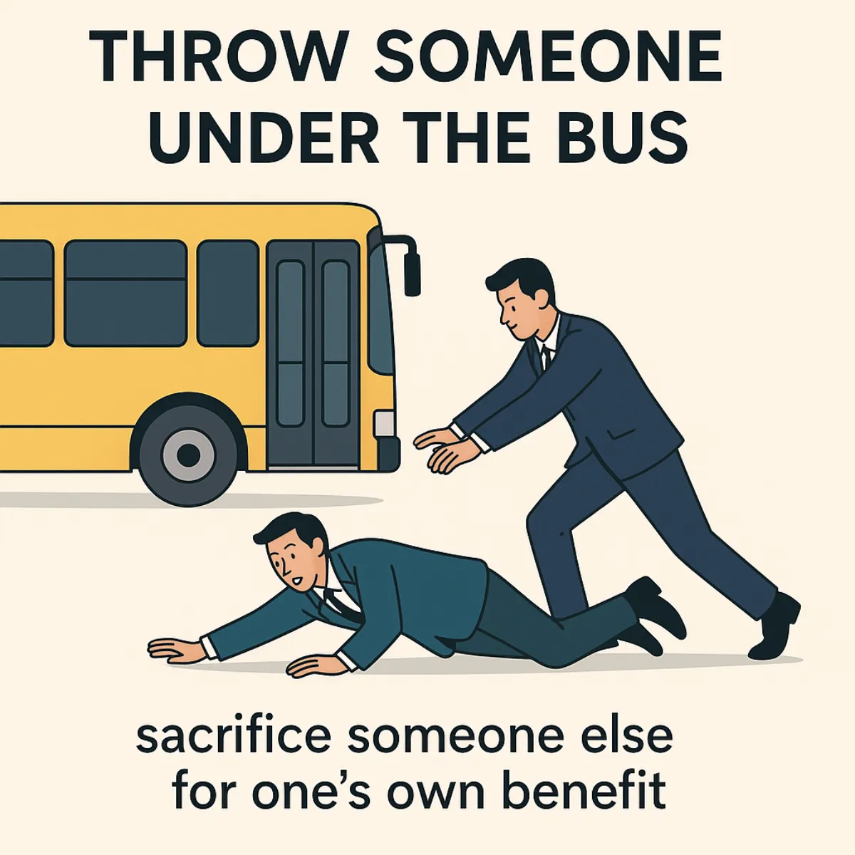 Throw someone under the bus 이미지