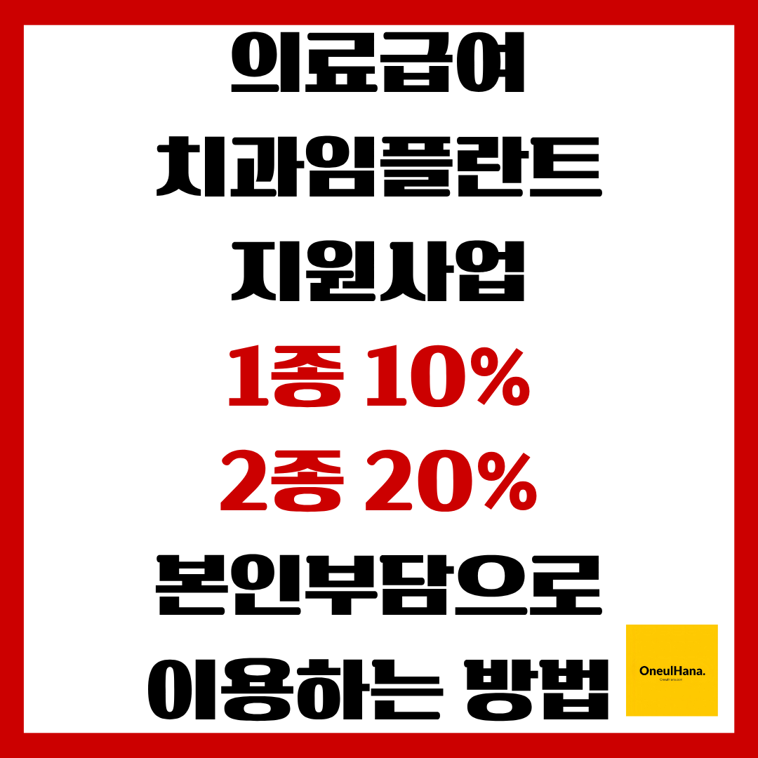 의료급여 치과임플란트 지원사업