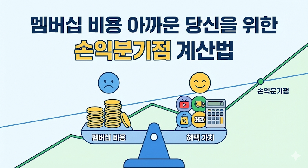 멤버십 비용 아까운 당신을 위한 손익분기점 계산법