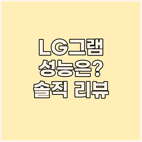 초경량 LG 그램, 성능은 과연? 솔..
