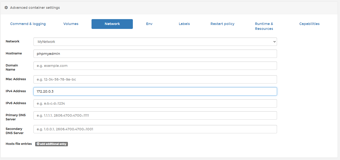 가상 네트워크 ip 설정