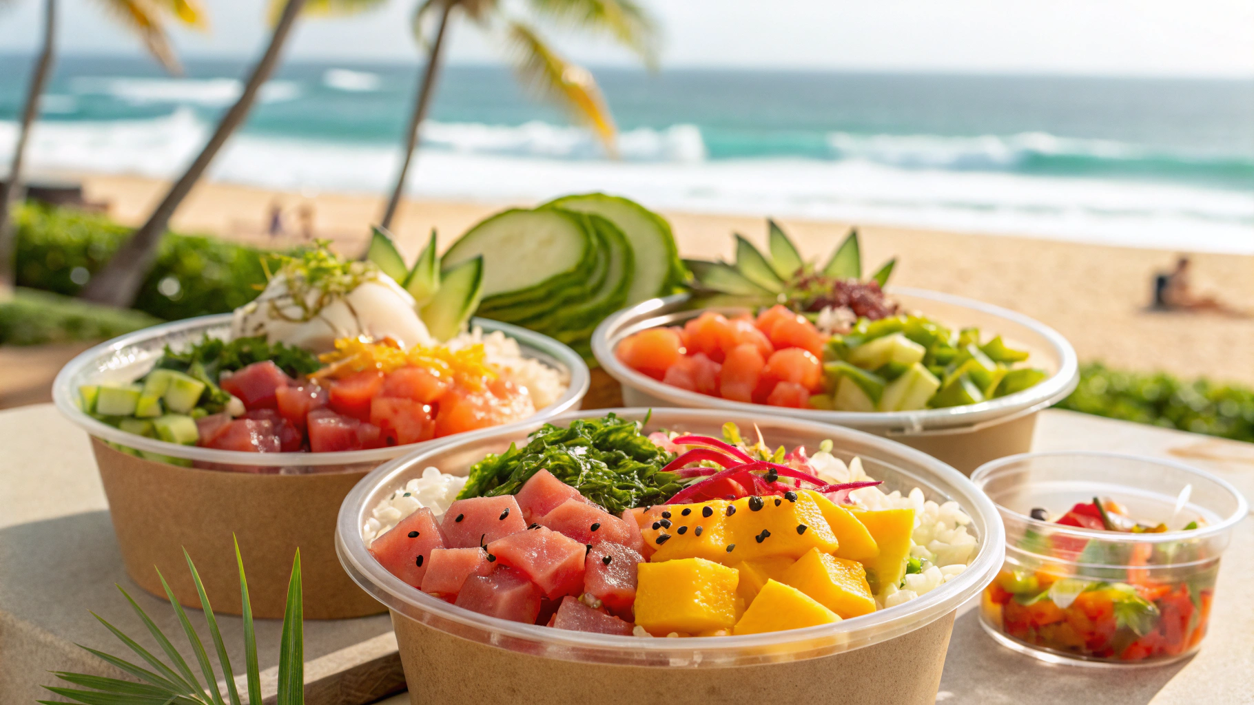 Ono Seafood &ndash; 진짜 포케 맛집
하와이 로컬 맛집 리스트에 빠질 수 없는 게 바로 포케죠.
Ono Seafood는 투박하지만 신선한 포케를 맛볼 수 있는
현지인 단골집입니다.
매장에서 바로 무쳐주는 포케는 밥과 함께 한 그릇으로 푸짐하게 제공돼요.
관광객보다 지역민들이 줄을 서는 풍경이 익숙할 정도!