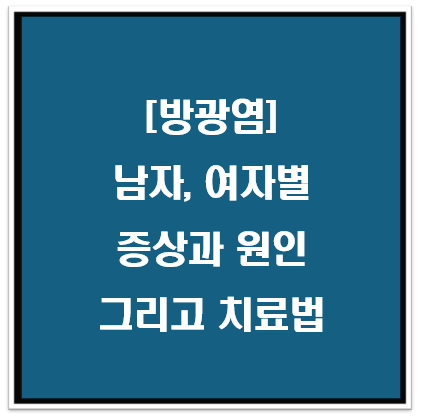 남자, 여자별 방광염 증상과 원인 그리고 치료법