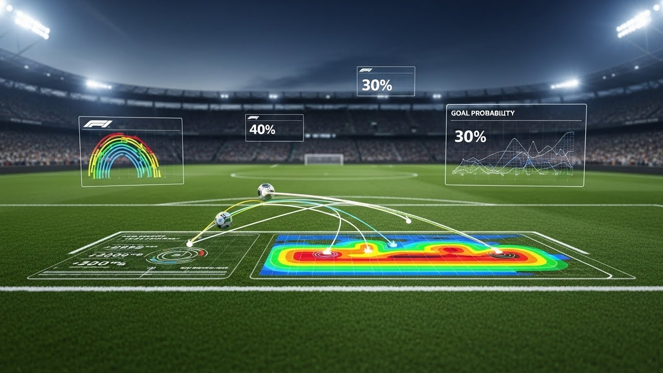 스포츠 데이터 분석 F1의 전략적 시각으로 바라본 축구 경기 전술 그래픽