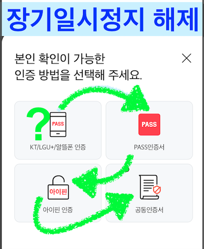 SKT 휴대폰 정지 해제하기