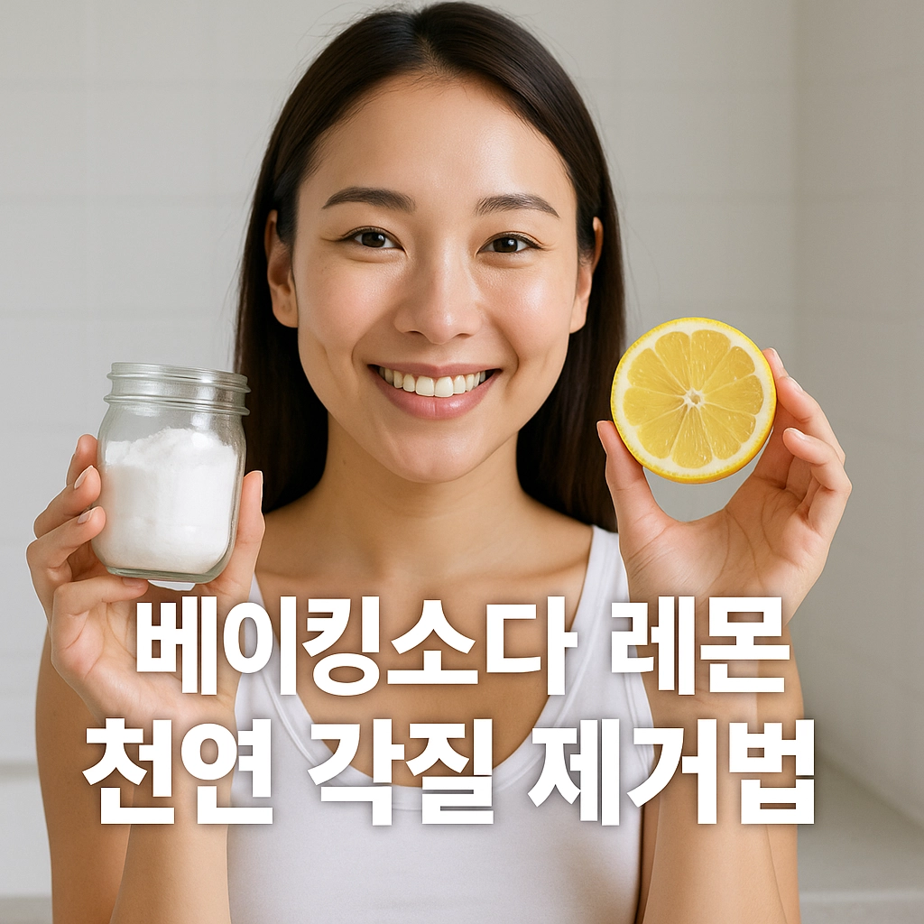 베이킹소다 레몬 천연 각질 제거법