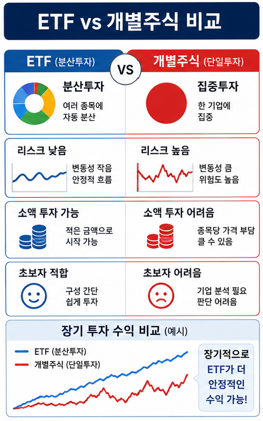 ETF vs 개별주식 비교 그래프