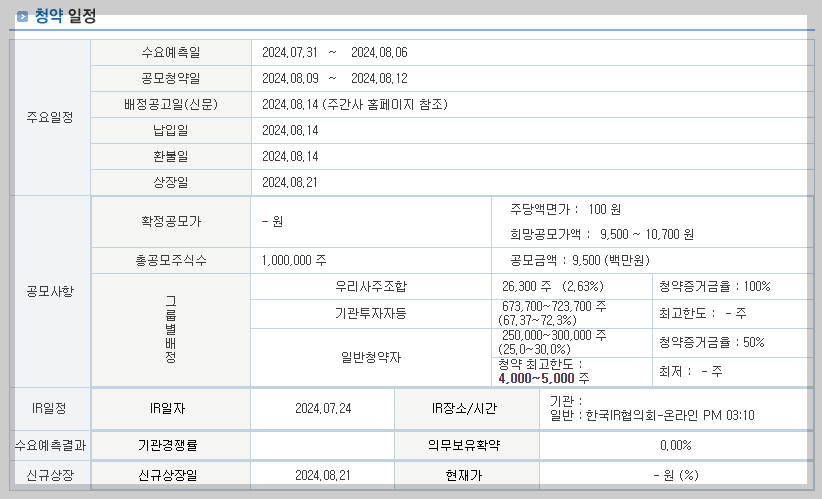 티디에스팜 공모주 청약 일정