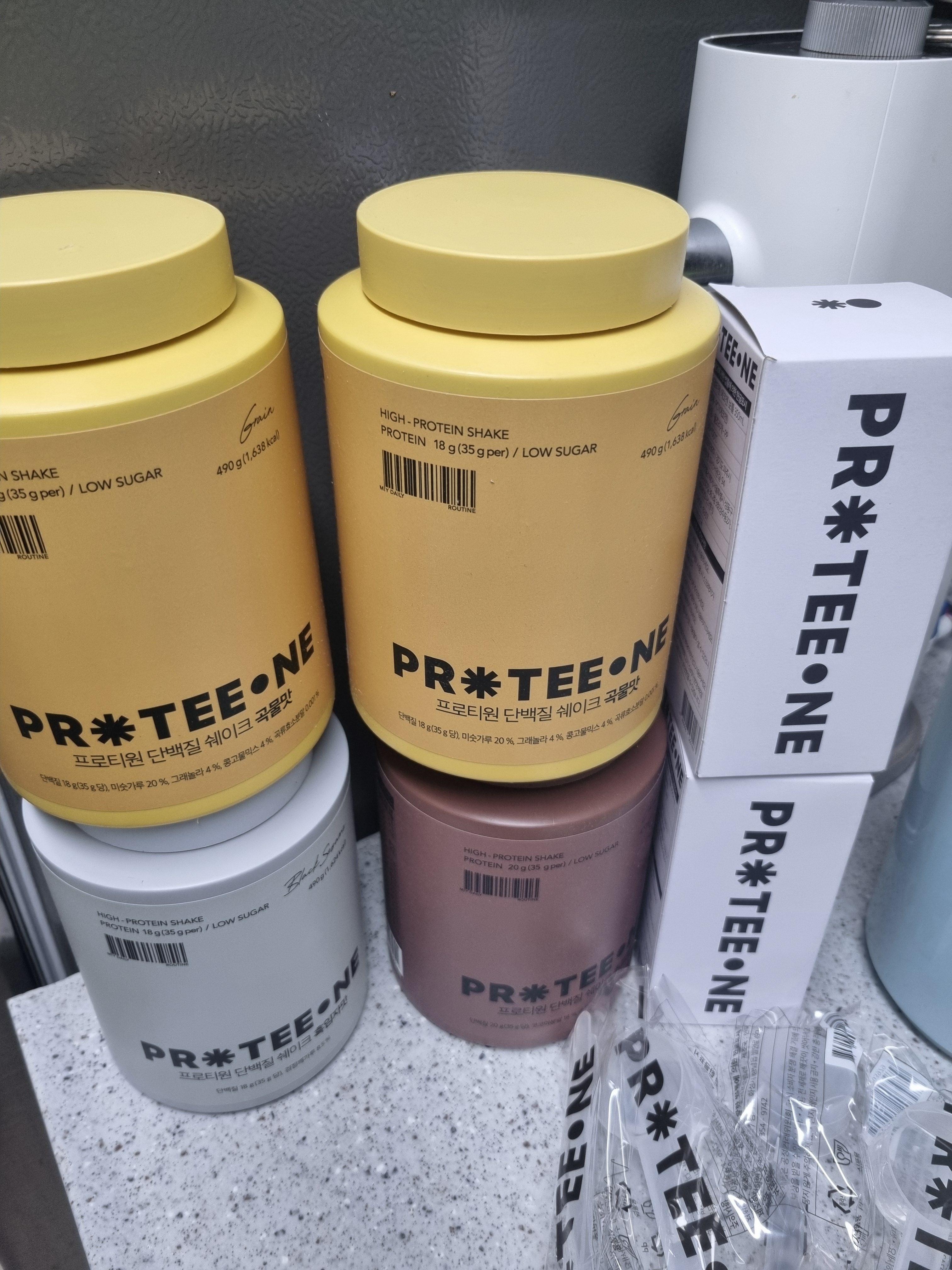 프로틴원 흑임자맛, 곡물맛, 초코맛, 보틀