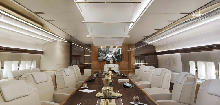 boeing 747-8 인테리어 예시