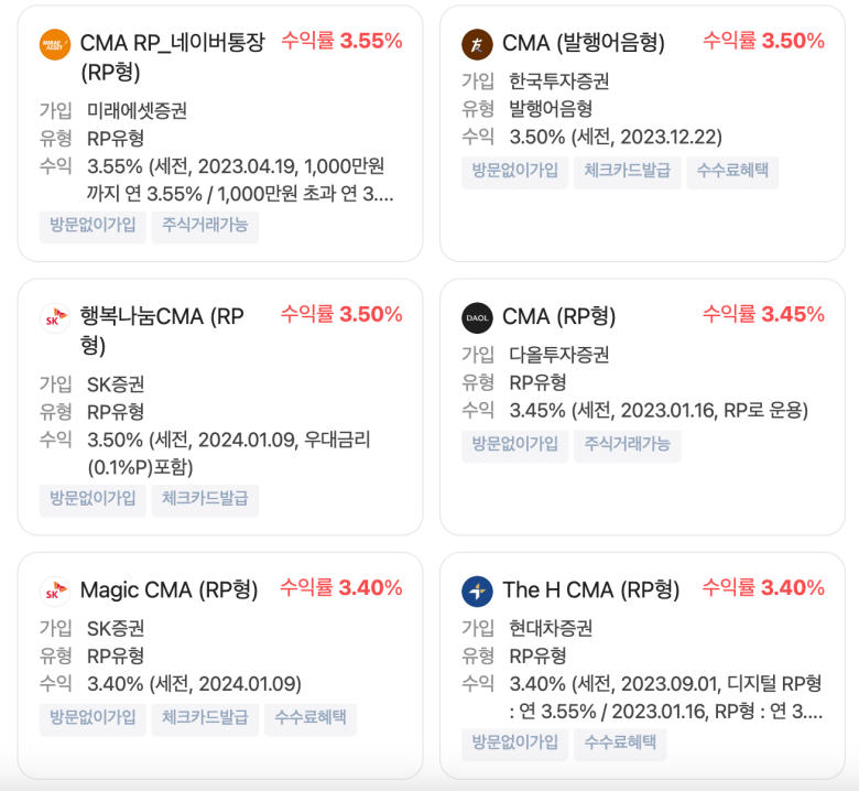 CMA-이자율
