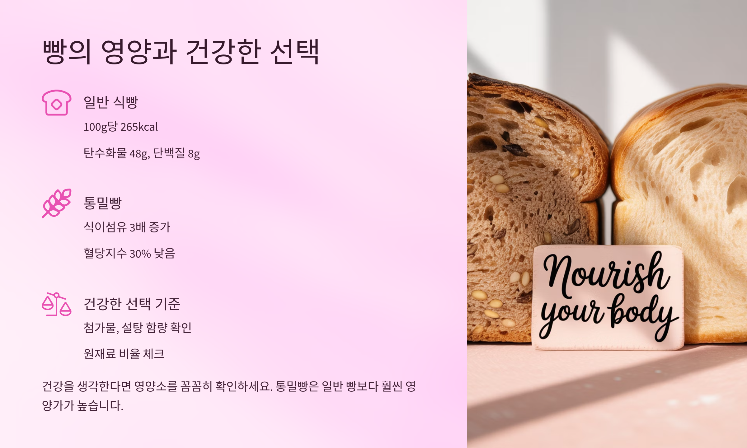 빵의 영양과 건강한 선택