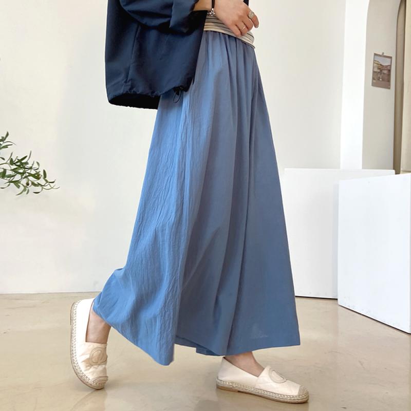 데일리앤 여성 치마바지 밴딩 플레어 와이드 팬츠 론도 봄 여름