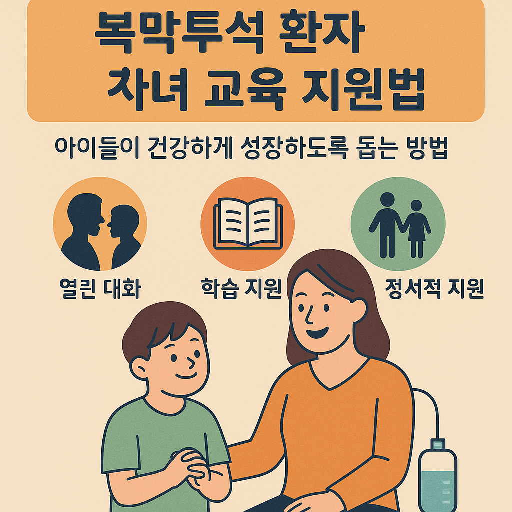 복막투석 환자 자녀 교육 지원법: 아이들이 건강하게 성장하도록 돕는 방법