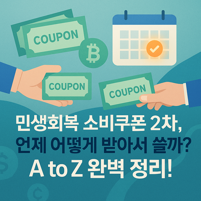민생회복 소비쿠폰 2차, 언제 어떻게 받아서 쓸까? A to Z 완벽 정리! 관련