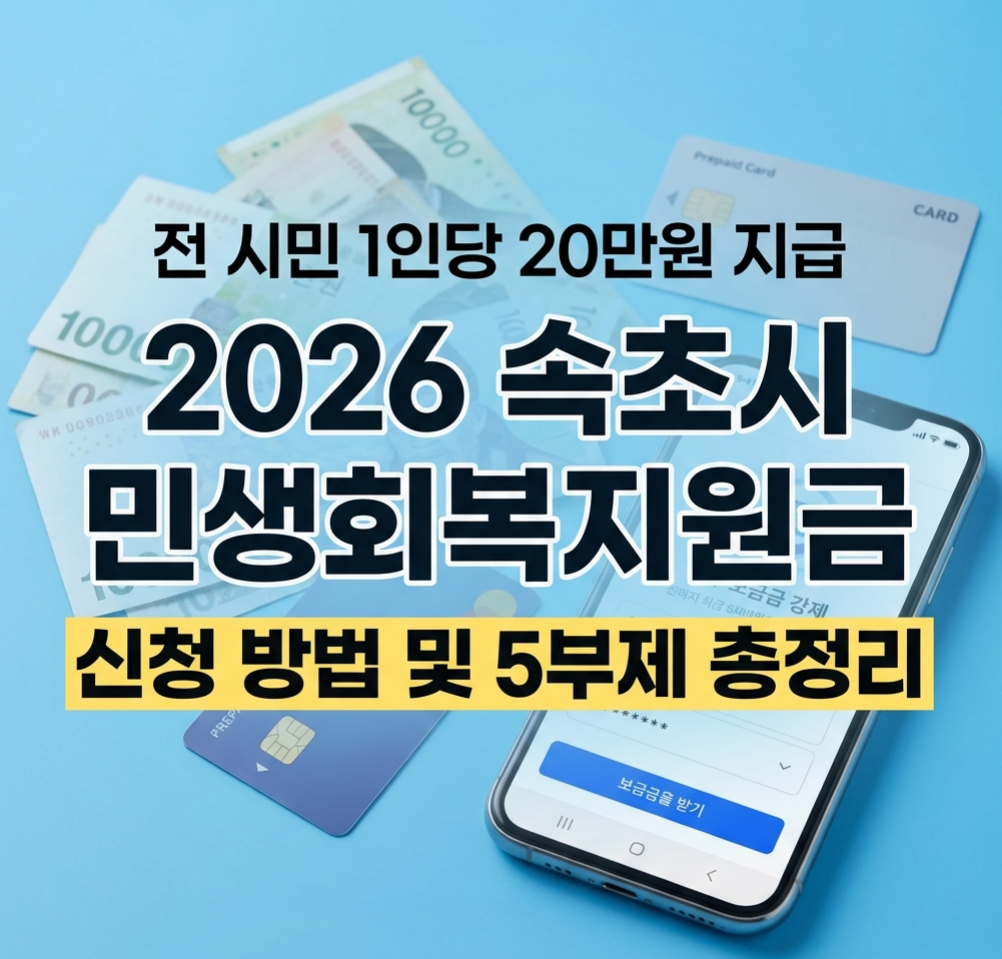 2026 속초시 민생회복지원금 신청 방법