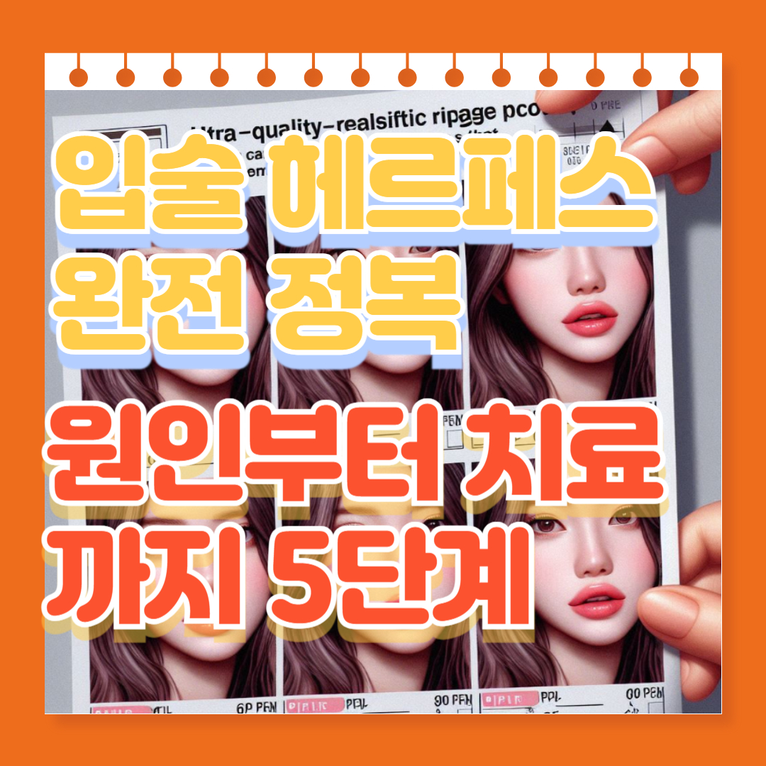 입술 헤르페스 완전 정복,원인부터 치료까지 5단계