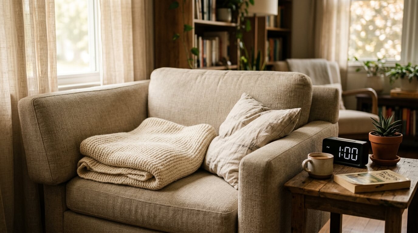 낮잠 20분 소파 담요 오후 수면 사이클 꿀팁