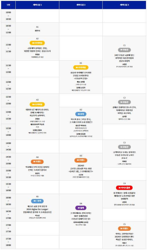 2023서울머니쇼_세미나일정_1일차