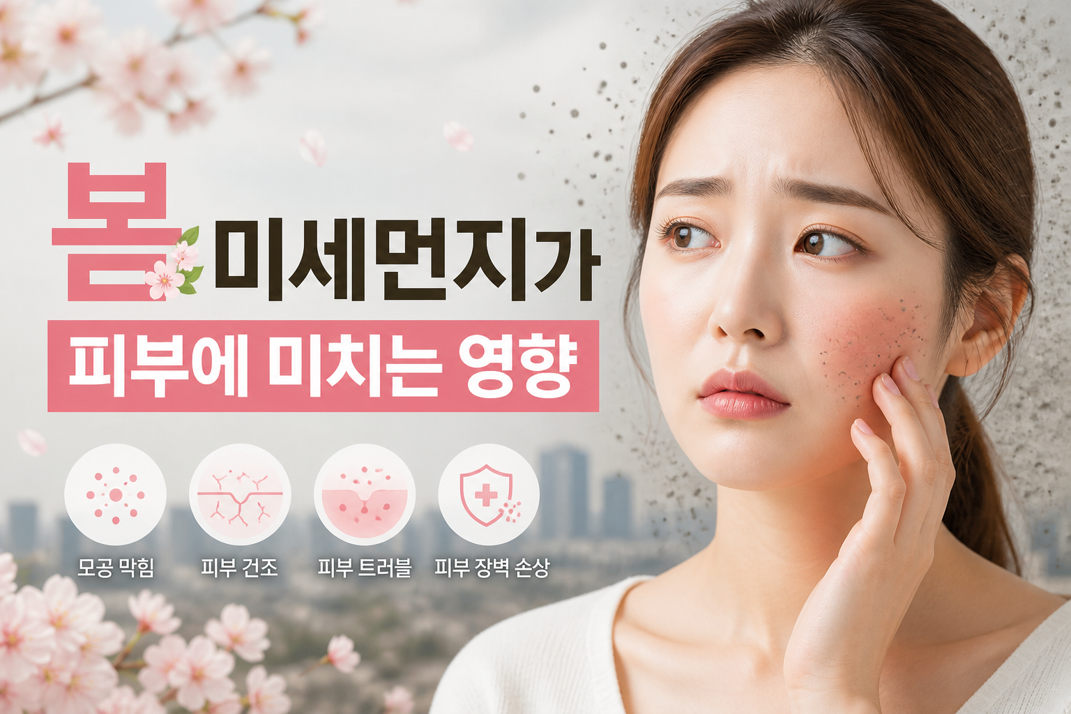 봄 미세먼지가 피부에 미치는 영향