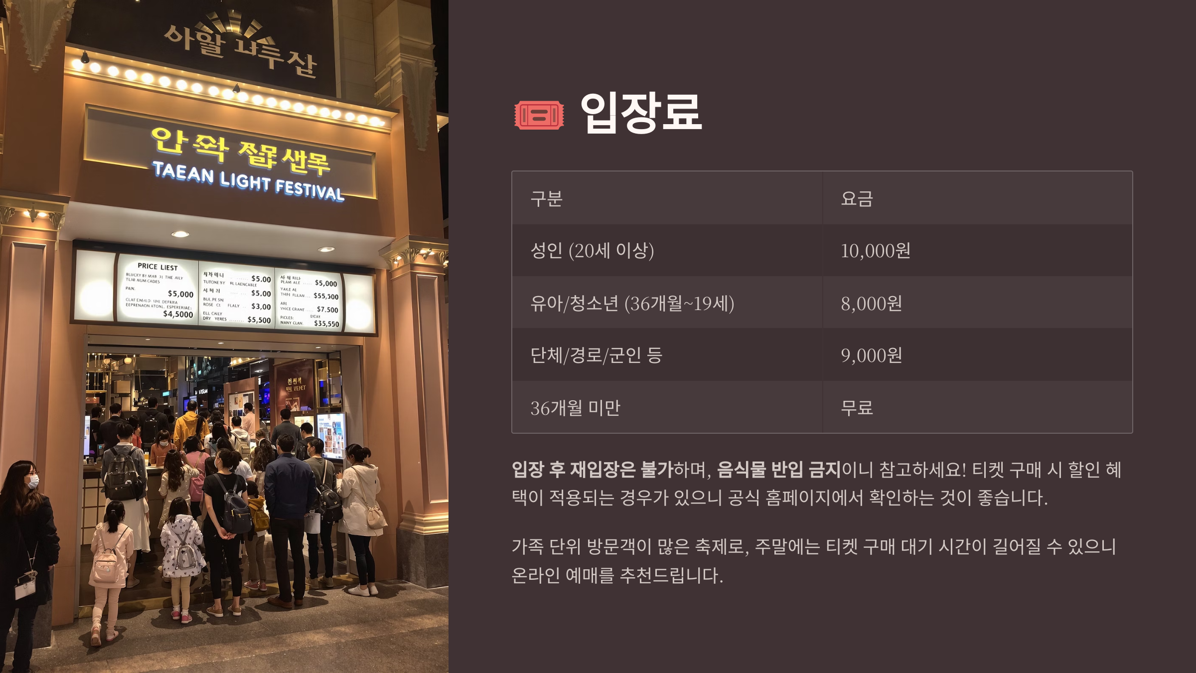 태안 빛축제 총정리