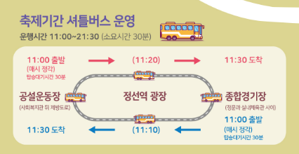 정선아리랑제 행사장 안내도