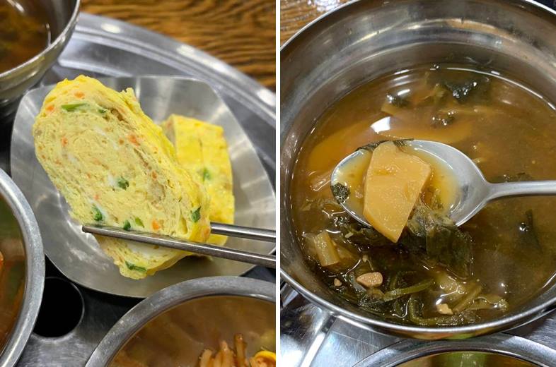 계란 말이와 된장국