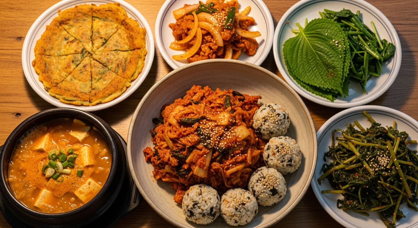 남은 김치속으로 만든 음식들 