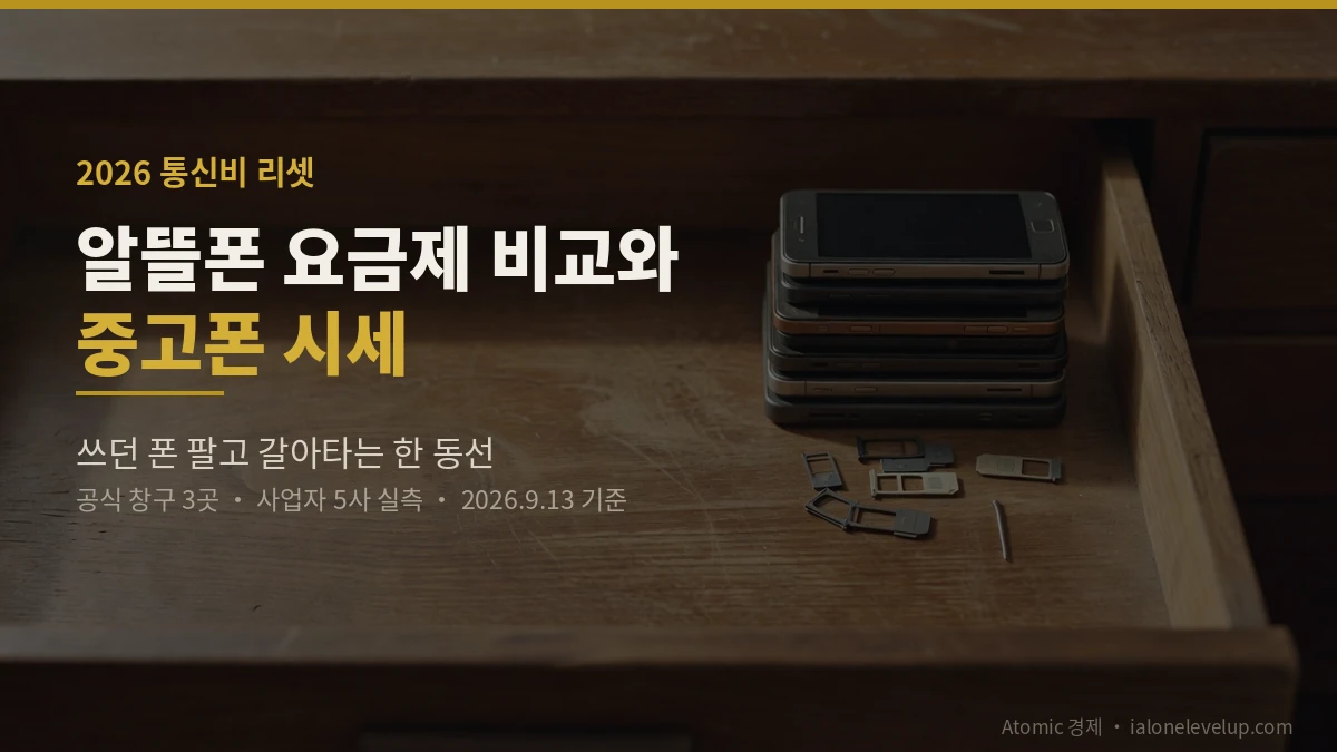 알뜰폰 요금제 비교와 중고폰 시세로 통신비를 줄이는 2026 가이드 히어로 이미지