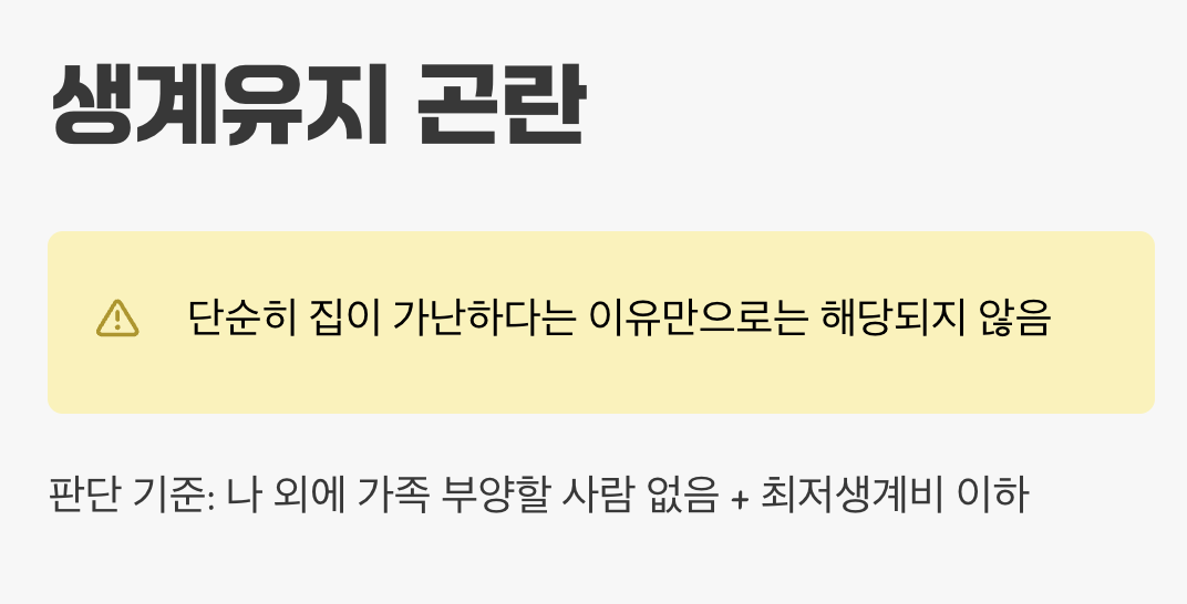 내가 아니면 안 되는 절박함, 생계유지 곤란