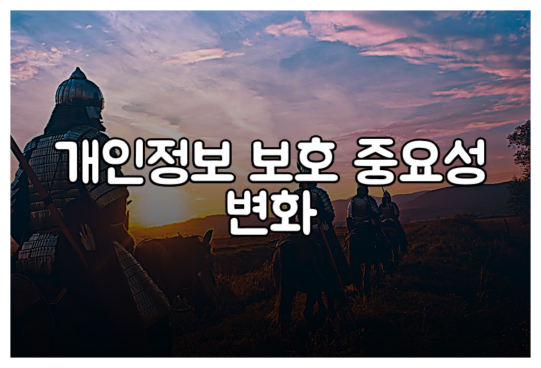 개인정보 보호 중요성 변화