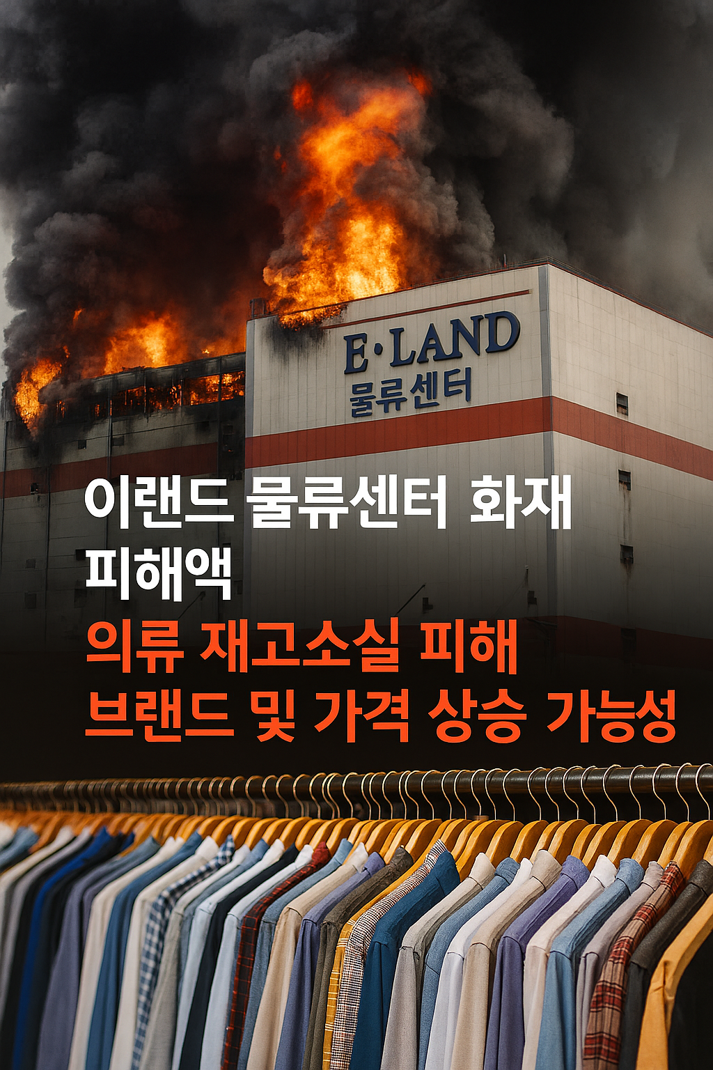 이랜드 물류센터 화재, 피해액, 의류 재고소실 피해 브랜드 및 가격 상승 가능성