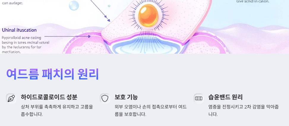 여드름 패치의 원리