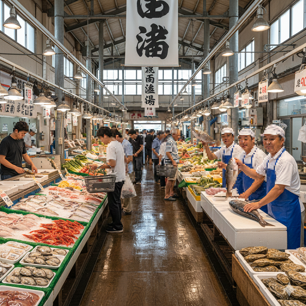 신선한 제철 해산물 판매하는곳 이토시마 직매소