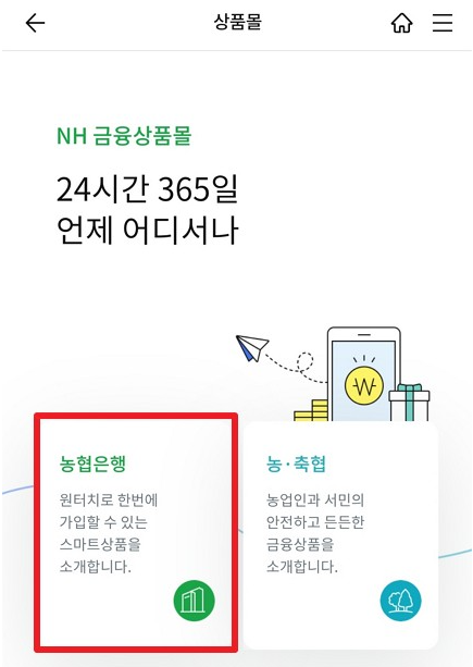 농협 올원 비상금대출