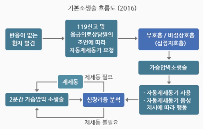 기본소생술 흐름도