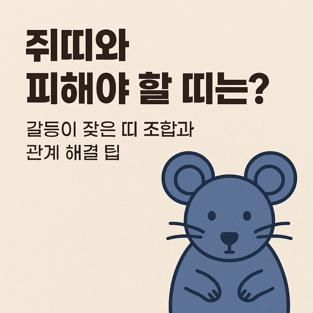 쥐띠와 충돌이 잦은 궁합 TOP 3