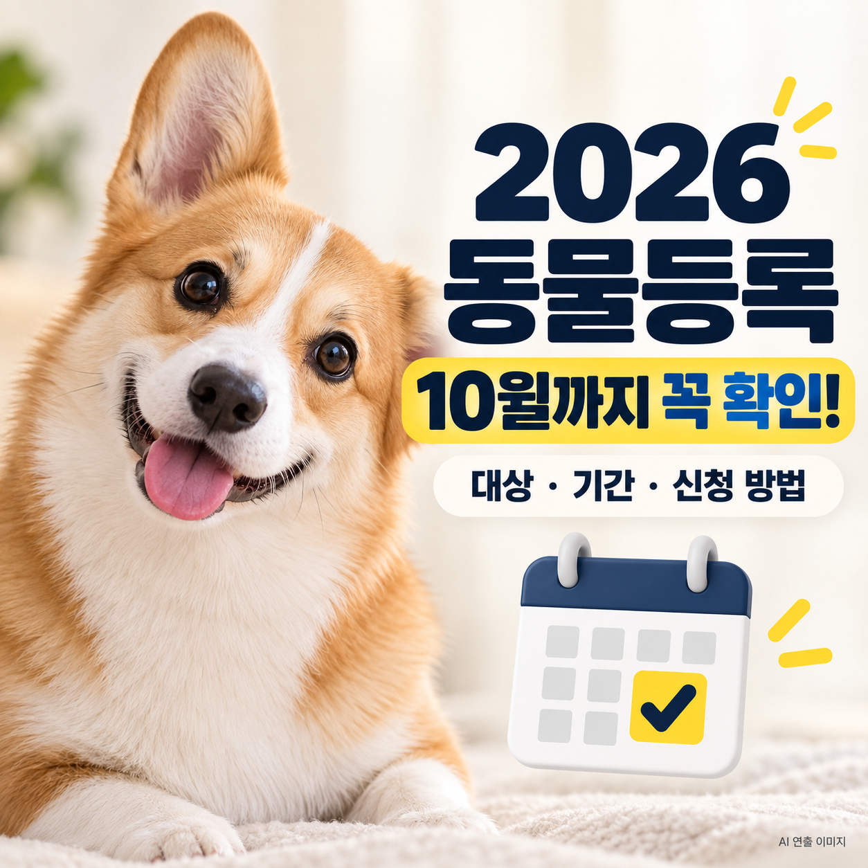 반려동물 동물등록 하는 방법, 2026 자진신고 기간 10월까지