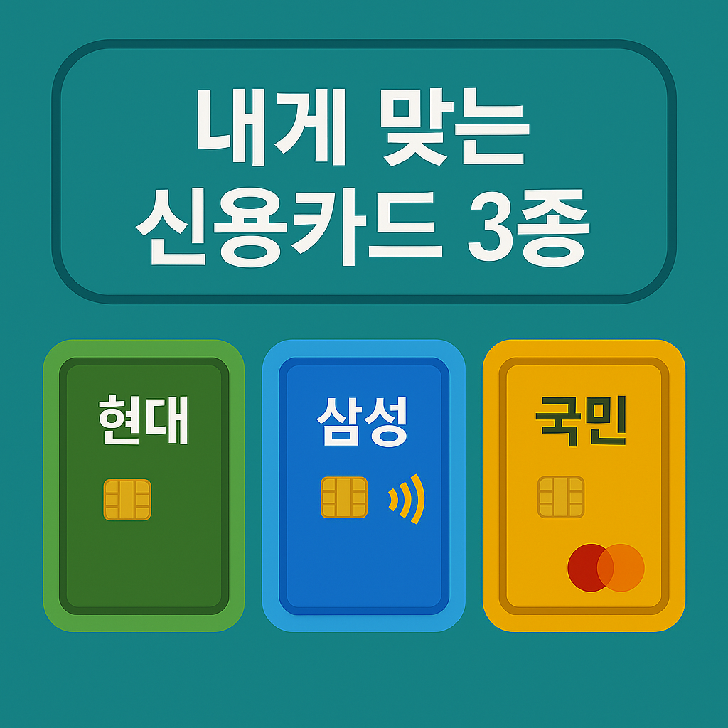 내게 맞는 신용카드 3종