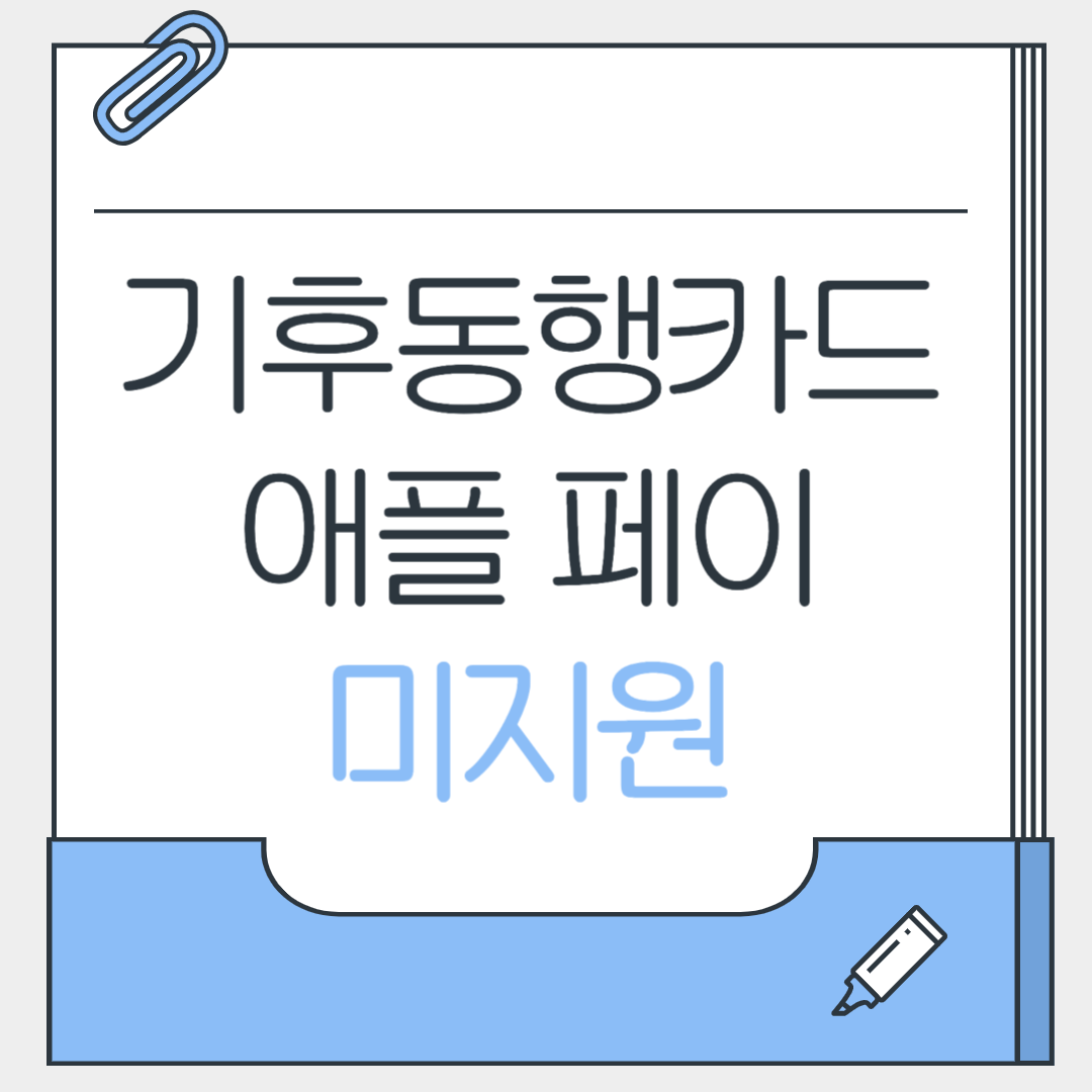 기후동행카드 애플페이 미지원