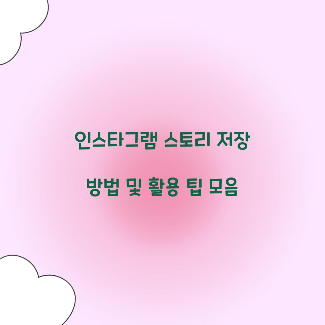 인스타그램 스토리 저장