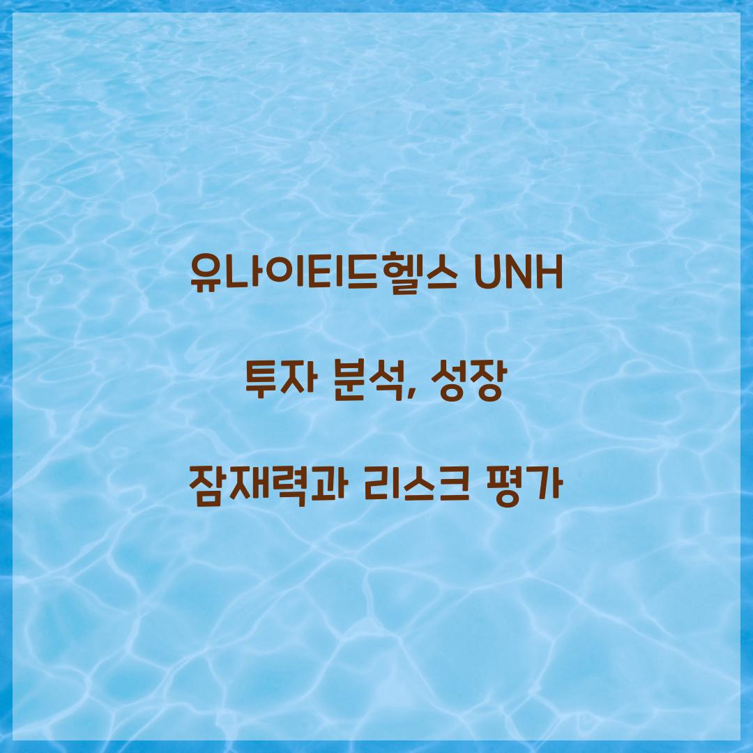 유나이티드헬스 UNH 투자 분석