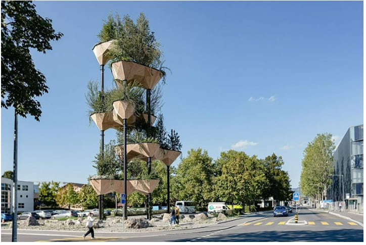 로봇과 인공 지능의 콜라보 '수직 정원': ETH Zurich VIDEO: ETH zurich completes 'semiramis' hanging garden, built with the help of robots