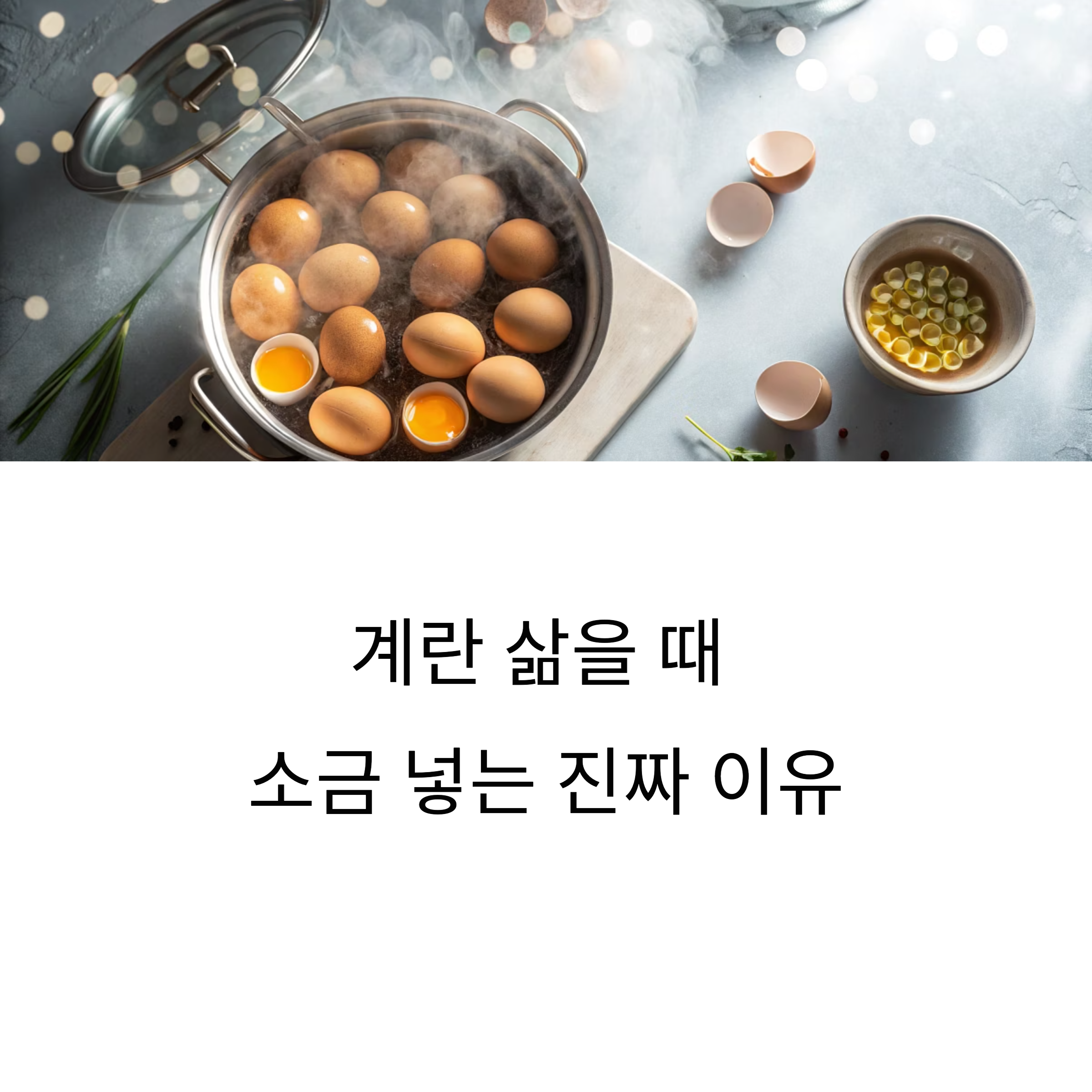 계란 삶을 때 소금 넣는 진짜 이유, 이제 정확히 알 때입니다